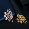 thumbnail image 6 of Unique Gold Plated Multicolor Cubic Zircon Drop Costume Stud Earrings for Women, 6 of 7