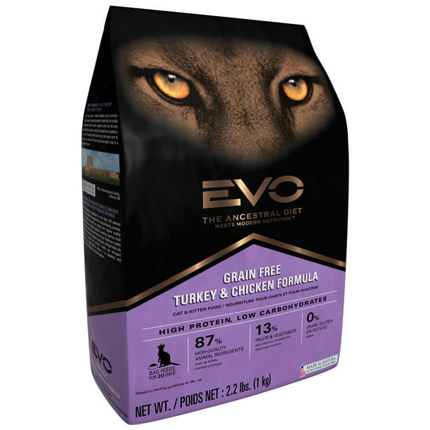 Evo Ancestral Diet Grain Free Turkey Chicken Formula Dry Cat