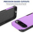 thumbnail image 3 of for Google Pixel 9 / 9 Pro Back Case, Luxury Ultra Slim PC + TPU Double-Layer Anti-Fall Shockproof Drop Protective Lightweight 2 In 1 Phone Case Cover for Google Pixel 9 / 9 Pro, Purple, 3 of 5