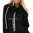 thumbnail image 3 of Sudadera con capucha de manga larga para mujer, diseño con estampado de cordón, cómoda y transpirable, sudadera para mujer, 3 of 5