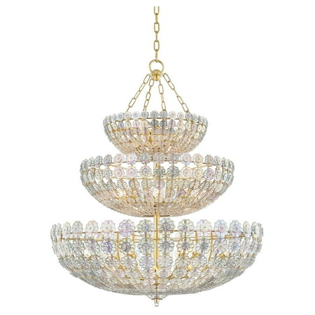 

Aged Brass Tone Finish Chandeliers 42 Long Brass Material E12 Candelabra Base 24 Light Fixture