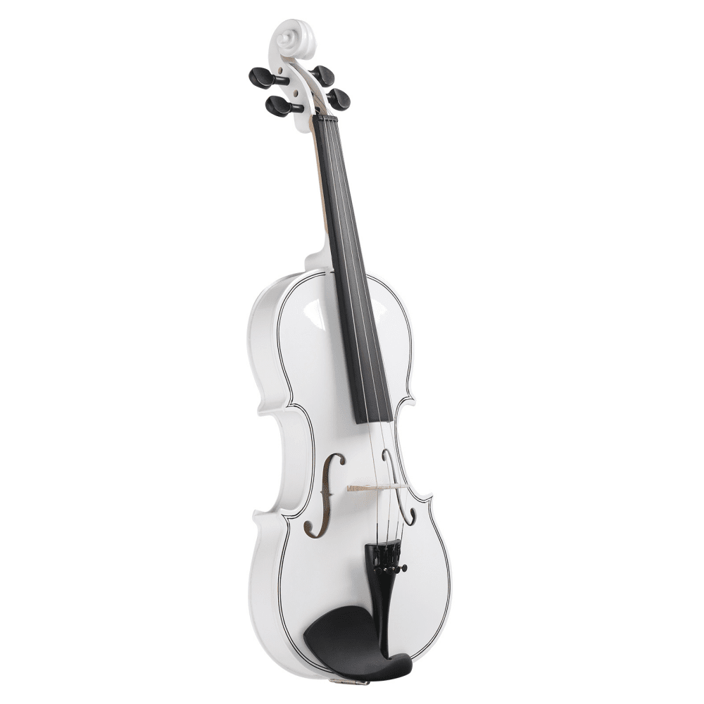Tcbosik 4/4 Full Size Violin with Sordine, Hard Case and Other Accessories Included, Fiddle Beginner Starter Kit, White