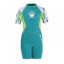2.5mm Children Swimwear Girls Swimming Suit Short-sleeved Snorkeling Thicken Diving Wetsuit Sun Protection Bathing Suits