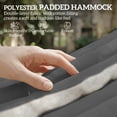 thumbnail image 4 of Outsunny Outdoor Hammock 440LB Capacity with Wood Spreader Bar, Grey, 4 of 10