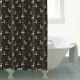 thumbnail image 4 of Dark Christmas Golden Reindeer Pattern Shower Curtain 72"x84" ,Bathroom Decorative Shower Curtains Set with 12 Hooks,Modern Waterproof Washable Shower Curtain, 4 of 6