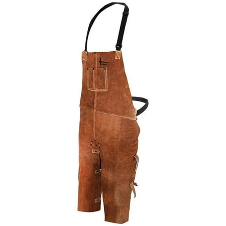 Bob Dale 60-1-642 Welding Apron Leather Split Leg Bib Apron 24x42 Brown (Pack of 20)