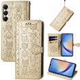 thumbnail image 4 of Funda Cartera FOXDOCK para Samsung Galaxy A35 5G , Flip PU con Relieve de Gatos y Perros, Tarjetero y Soporte, 4 of 6