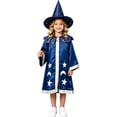 thumbnail image 2 of Boys' Long Sleeve Robe Hats Set Witch Girls Dress up Clothes Kid Halloween XL, 2 of 6