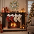 thumbnail image 2 of Christmas Cane Wreath Decoration - 19.69in Gold Hanging Candy Cane Ornament for Door Wall Fireplace Window Indoor Outdoor Holiday Décor, 2 of 5