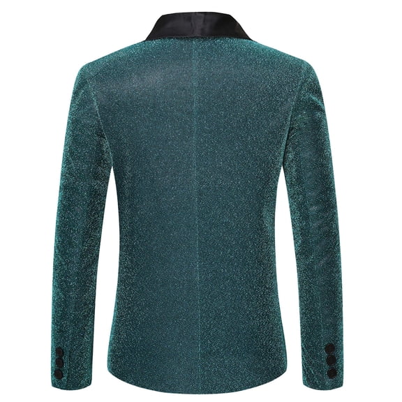 Vedolay Men's 2023 Jackets Men's Casual Office Long Sleeve Open Front with Button Suit Jacket,Green M