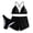Black #69, variant on Dresfit Relaxed Two Piece Swimsuit Set - Unlined Natural Feel Swimwear Pink L