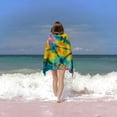 thumbnail image 6 of PHYHOO Kids Bath/Pool/Beach Towel, Oversized Beach Towel Retro Flowers Lightweight Sand Free Towel Super Soft &amp; Absorbent for Travel Swimming Sports 30x60in, 6 of 8