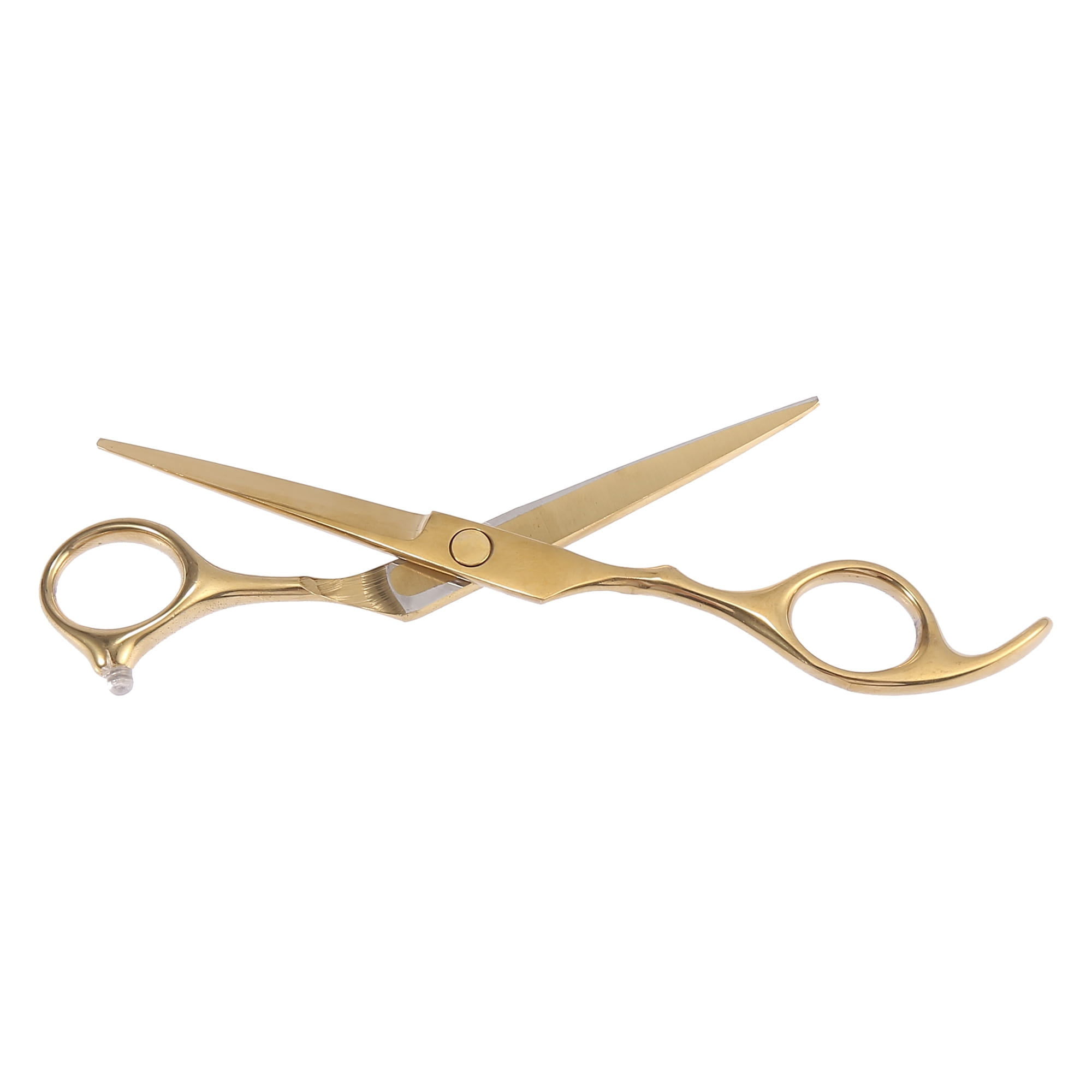 Unique Bargains Portable 5.5" Length Straight Scissors for Men Women Hair Cut Gold Tone