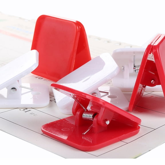 OULII 20pcs Assorted Color Plastic Stitching Clips for Knitting and Sewing Students