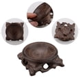 thumbnail image 3 of 6cm Type A Wooden Root Carving Ornament  Ball Base Ball Holder, 3 of 8