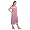 thumbnail image 3 of Moomaya Chemise de Nuit d'Allaitement à Col Rond Imprimée pour Femmes en Coton, 3 of 6