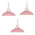 thumbnail image 1 of FSLiving H-Type Track Lighting E26 Base Industrial Adjustable Angle Lamp Pink Metal Shade with White Socket Track Light Fixture for Slope Ceiling Gimbal,Bulb and Track Not Included - 3 Lights, 1 of 6