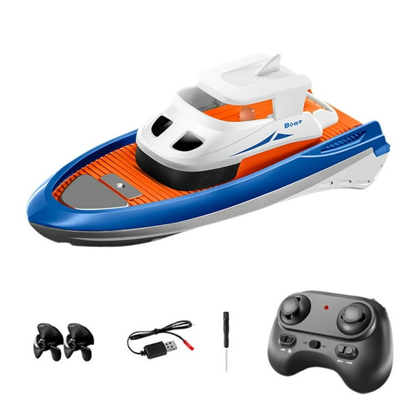 Mini barco RC 1 32 con control remoto ajuste de velocidad mini barco de 2 4 GHz juguete de agua para banera barcos de juguete para ninos y ninas Azul Walmart en linea