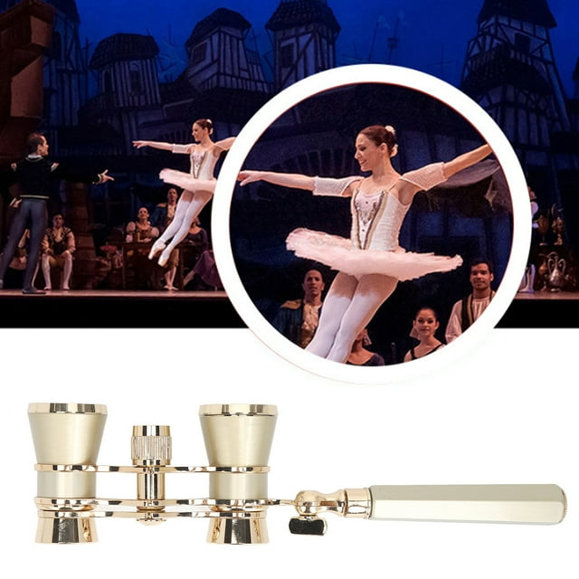 Lunettes d'Opéra Compactes Légères, Jumelles 3X25 Portables Ajustables pour Théâtre avec Poignée Pliable pour Concerts Musicaux et Maisons d'Opéra, pour Femmes