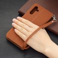 thumbnail image 6 of Mantto For Galaxy A13 5G Wallet Case with [RFID Blocking] Card Holder Kickstand Magnetic Wrist Strap, Premium Leather Flip Case Wallet TPU inner Shell For Samsung Galaxy A13 5G, Brown, 6 of 9