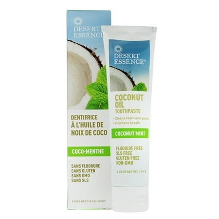 625 Mint - Coconut Oil Toothpaste Coconut Mint - 6.25 oz. by Desert Essence (pack of 1)