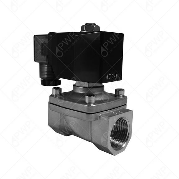 12V 1/2" NPT Normally Closed Stainless Steel Viton 2-Way Solenoid Valve