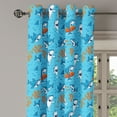 thumbnail image 2 of Ambesonne Shark Grommet Curtain, Underwater Funny World, 50" x 72", Blue White Orange, 2 of 6