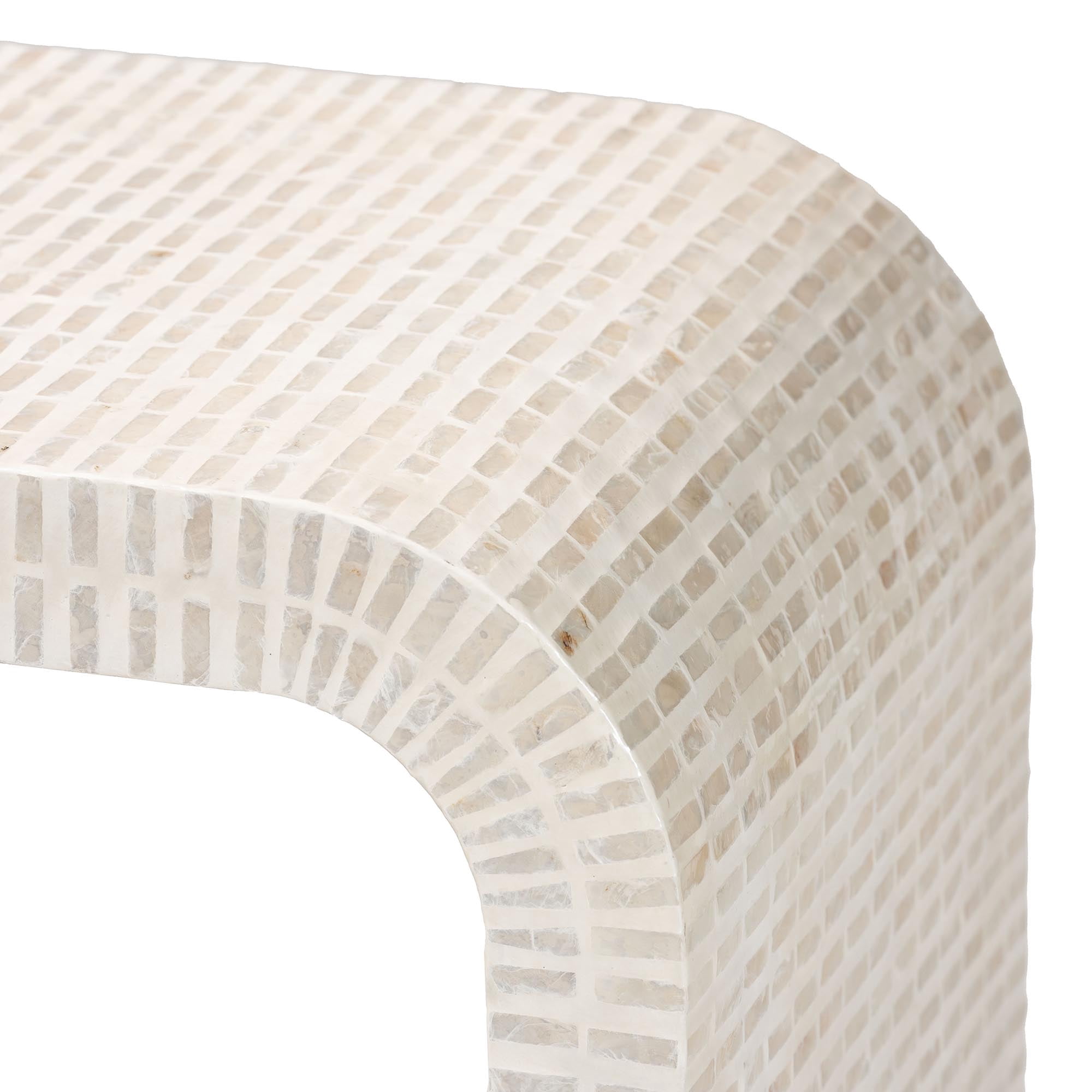 bali & pari Carlyn Coastal Console Table, Beige