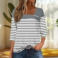 thumbnail image 2 of Flattering 3/4 Sleeve Tops For Women Workout Tops For Women Loose Fit Cotton Summer 3/4 Sleeve Shirts For Women Xs Blouse Plus Size Women White 3/4 Sleeve For Women Overnight, 2 of 5