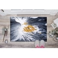 thumbnail image 4 of Modern Rug, Abstract Gold And White Flower Rugs, Contemporary Rug, Pattern Rug, Large Rug, Nursery Rug, Cute Rugs, Living Room Rug, 3.3'x9.2' - 100x280 cm, 4 of 7