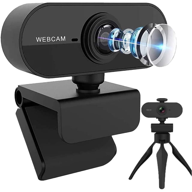 LAICAIW Webcam with Microphone, Full HD 1080P Webcam for PC, Laptop, Desktop, MAC, Plug and Play Web Camera with Privacy Cover, USB Camera for YouTube, Zoom, Skype, Facetime, Windows, Linux, and macO