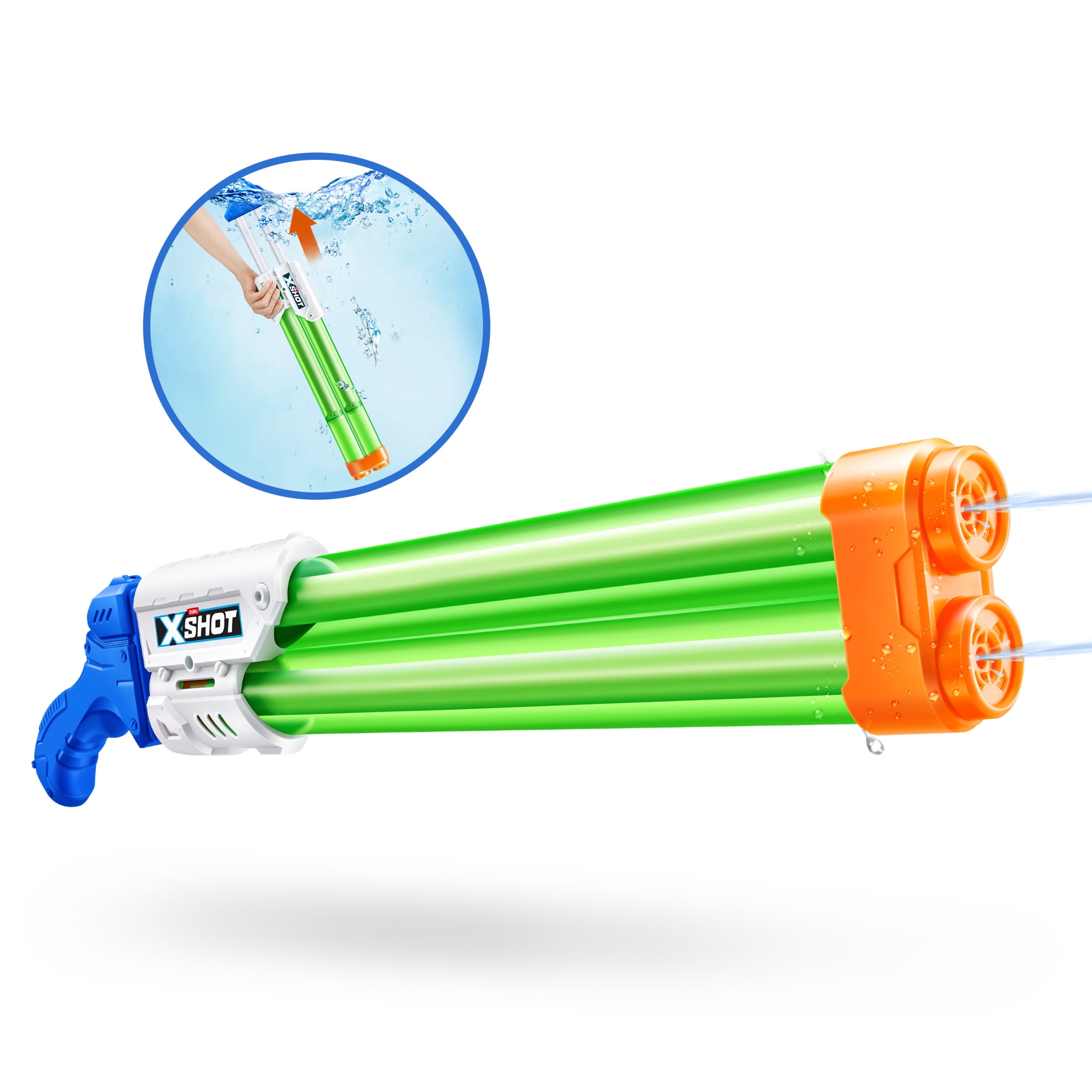 XSHOT Water Hydra Pulse Motor Soaker - Gemotoriseerde Water Blaster - Oplaadbaar - Blauw