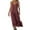 Burgundy, variant on ZQUUVOU Women's Summer Dress Cotton Linen Strap Spaghetti Sleeveless V Neck Dress White,2XL