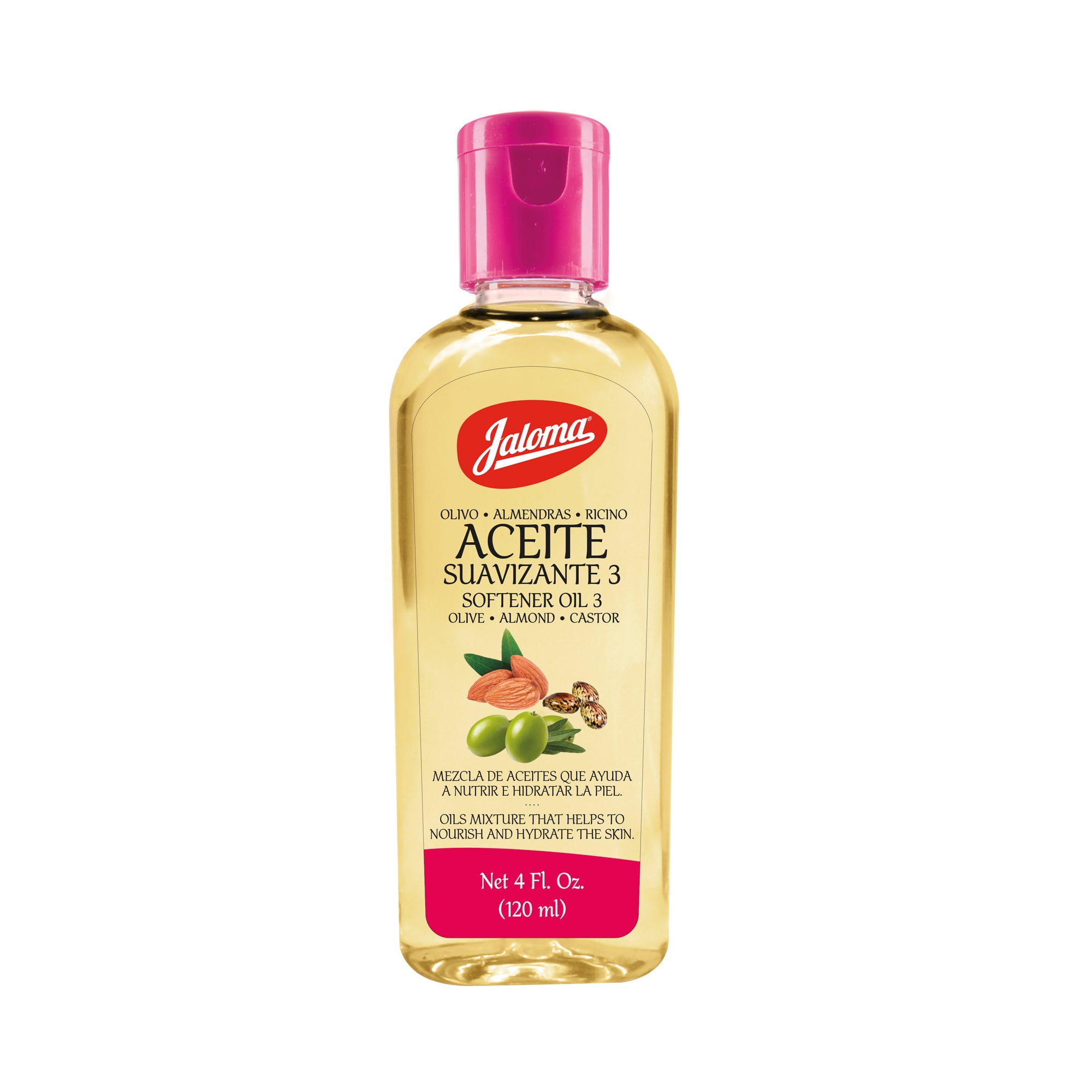 Jaloma Aceite 3 Olive Almond & Castor Oil for All Hair Types, 4 fl oz