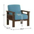 thumbnail image 7 of Amerllia Blue Fabric Upholstery Solid Wood Accent Chair, 7 of 7