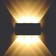 thumbnail image 1 of Aplique LED exterior, aplique LED, apliques, aplique LED exterior, aplique interior arriba y abajo Aplique LED 6W en aluminio Impermeable IP65 Luz Blanca Cálida (Negro), 1 of 5