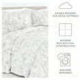 thumbnail image 5 of Noble Linens 3-Piece Light Gray Distressed Field Print Comforter Set, King/CalKing, 5 of 9