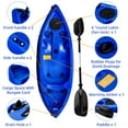 thumbnail image 4 of Kids Youth Kayaks, 7FT Sit on Top Fishing Kayak for Child with Paddle, Capacity of 88LBS, Hard Shell Recreational Ocean Kayak, 4 of 7