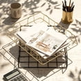 thumbnail image 5 of Metal Letter Tray Desktop Paper Organizer – Stackable A4 Letter Size Metal File Tray for Office Desk, Mail, Papers, Notebooks, 5 of 8