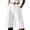 *White, variant on VBVC Women's Wide Leg Pleated Bermuda Shorts, Button Front Knee Length Work Culottes For Women, Ladies' Business Suit Shorts with Pockets,Khaki,S-3XL
