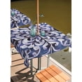 thumbnail image 2 of Square Outdoor Tablecloth with Umbrella Hole Blue Purple Boho Outside Table Cloth Waterproof Patio Table Cover Vintage Abstract Flowers Zipper Tablecloths for Picnic Party Camping 54x54 Inch, 2 of 8