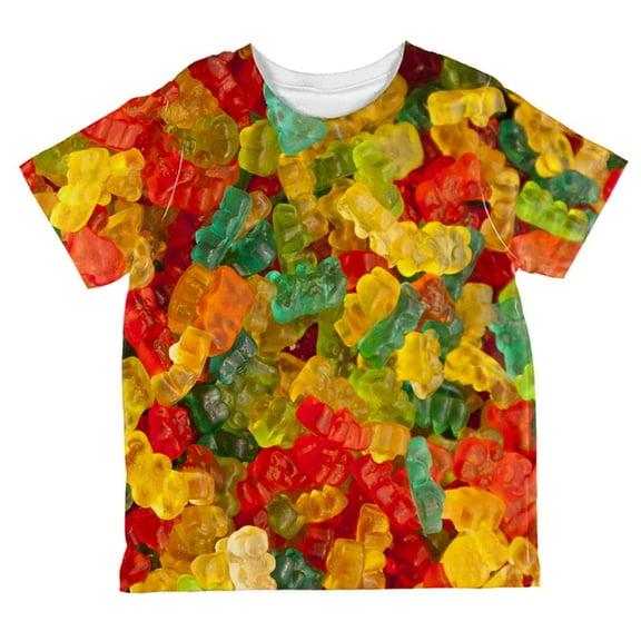 Halloween Candy Gummy Bears All Over Toddler T Shirt Multi 2T