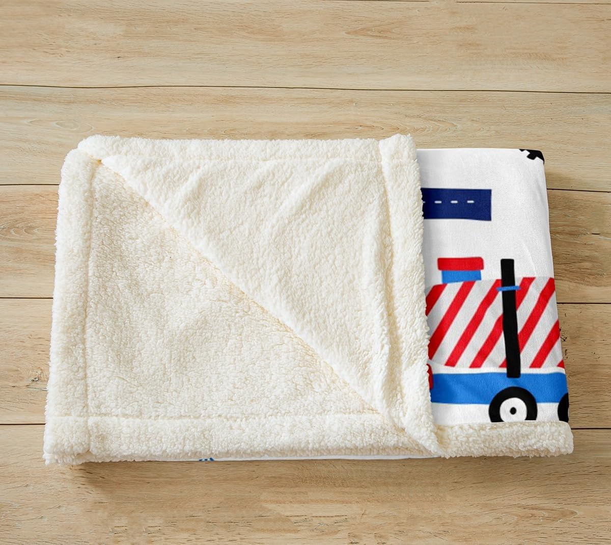Cartoon Car Fleece Throw Blanket for Boys Toddler Kids Construction Dinosaur Sherpa Blanket Equipment Trucks Fuzzy Blanket for Sofa Cute Vehicles Kawaii Dino Decor,Red Yellow Blue,Throw 50x60 Inches