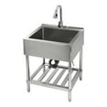 thumbnail image 6 of 63.5*56*87cm Stainless Steel Rectangle Single Bowl Laundry Sink Commercial Sink for Kitchen Milk Tea Shop Dessert Shop, 6 of 16
