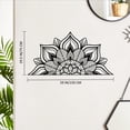thumbnail image 3 of ESTART Large Black Metal Mandala Lotus Flower Wall Art Decor for Office and Home (59’’x29.5’’ / 150x75cm), 3 of 9
