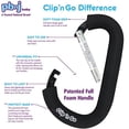 thumbnail image 2 of Gancho organizador cochecito grande PBNJ Baby Clip n Go ganchos metal bolsos compras y pañales clips resistentes colgar mochilas accesorio viaje carritos, 2 of 3
