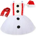 thumbnail image 3 of Disfraz de muñeco de nieve Olaf para niños, fiesta de Halloween, carnaval, vestidos de princesa, vestido de tutú blanco brillante para niñas pequeñas, ropa de Navidad, 3 of 5