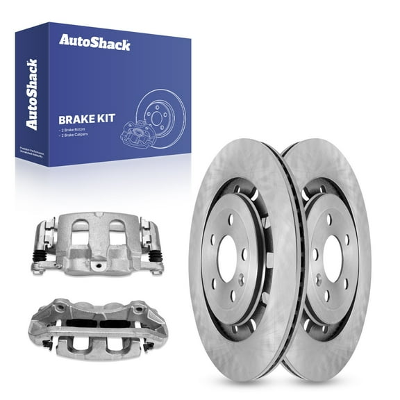 AutoShack Front Brake Rotors Calipers | Replacement for 2018-2019 Ford Explorer 2017 Lincoln MKT 2.3L 3.5L 3.7L V6 AWD FWD | 4-PC Brake Kit
