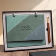 thumbnail image 1 of Suncoda Leather Calendar, Calendar Set New Year Calendar Desktop Office Small Decorations Monthly Calendar Leather Calendar, 1 of 6