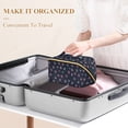 thumbnail image 3 of FORMRS Makeup Bag Travel Cosmetic Organizer for Women Fold Flat Zipper Pouch with Handle, Red Fireworks Pattern, 3 of 8